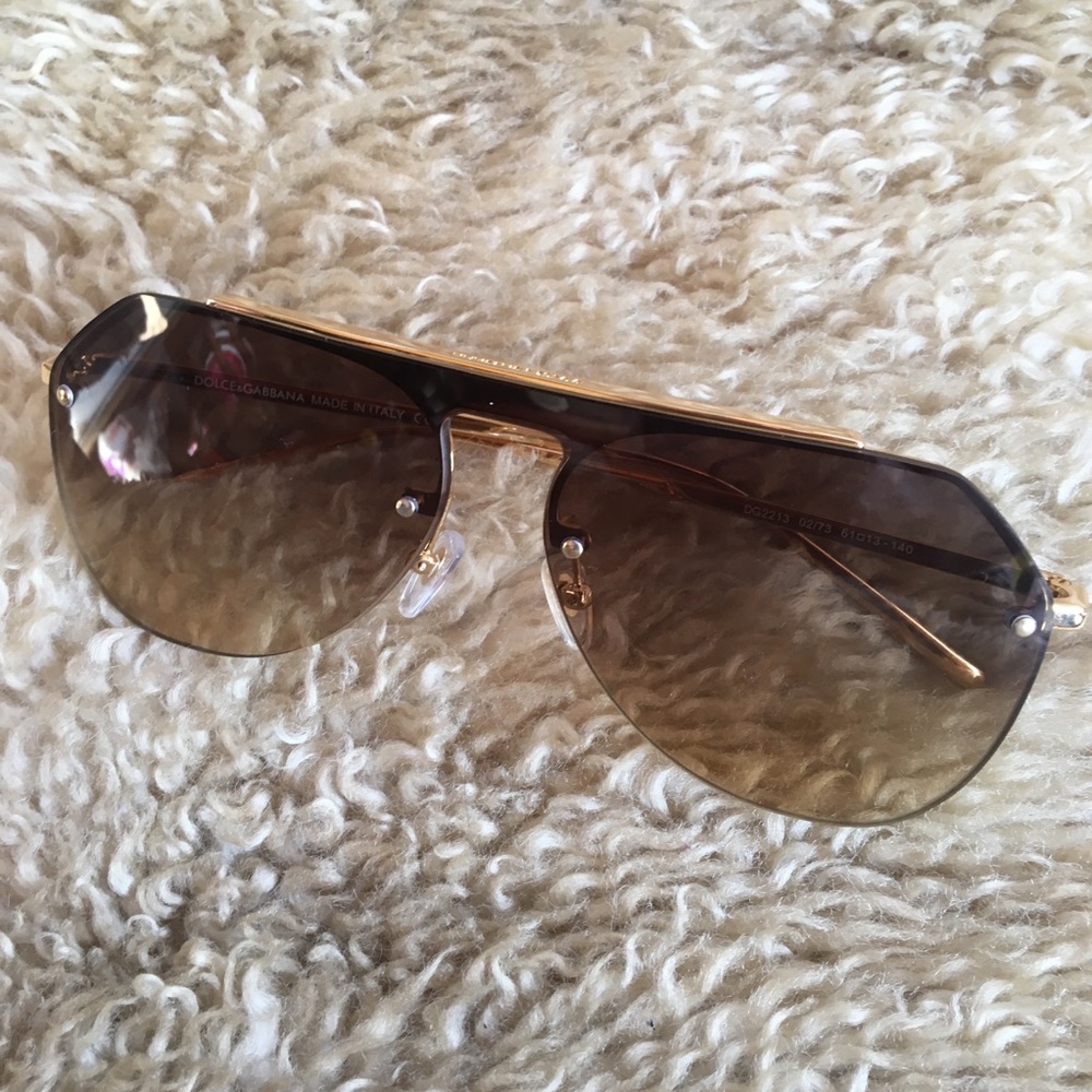 Dolce gold shield sunglasses